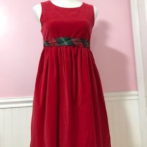 George red velvet dress